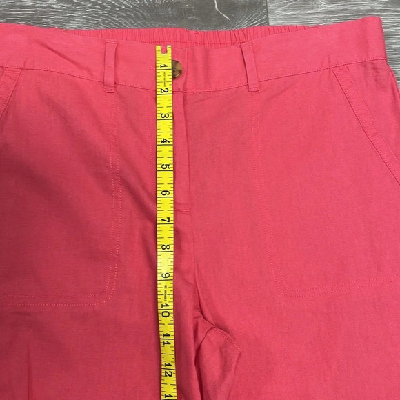 Talbots Linen Blend Flat Front Coral Pants 10 - Picture 9 of 14